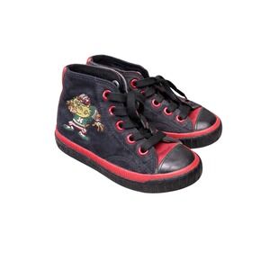 Keds Looney Tunes Taz High Top Sneakers Toddler 7 Black Red Leather Good Vintage
